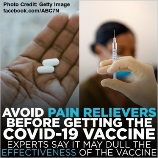 Avoid Pain Relievers Before Getting COVID-19 Vaccine